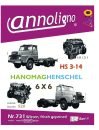 Henschel Gelände/Allrad LKW Typ HS 3-14 8/7 t 6 X 6 & Motor 6 R 1215 520 Bild- Bedienungsanleitung & Wartungsanleitung - annoligno 731